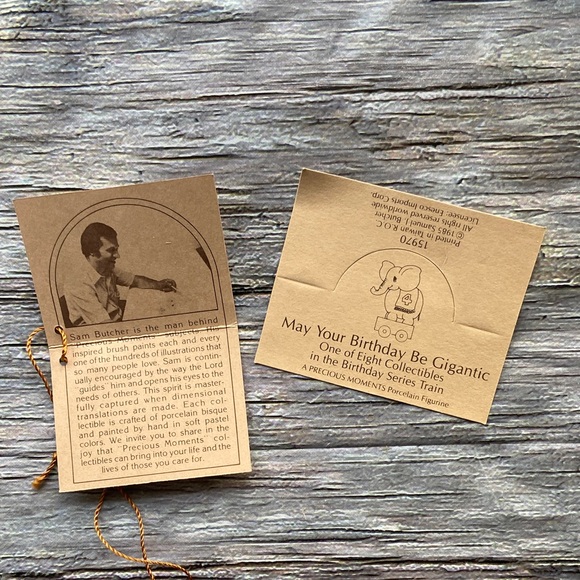 Vintage Precious Moments Birthday Train 4th Birthday Elephant with Box - Picture 11 of 15